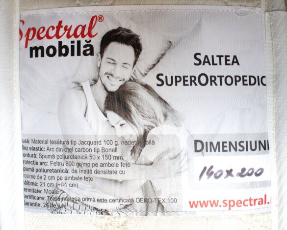 Set Saltea Spectral SuperOrtopedica 1400x2000 + Husa cu elastic